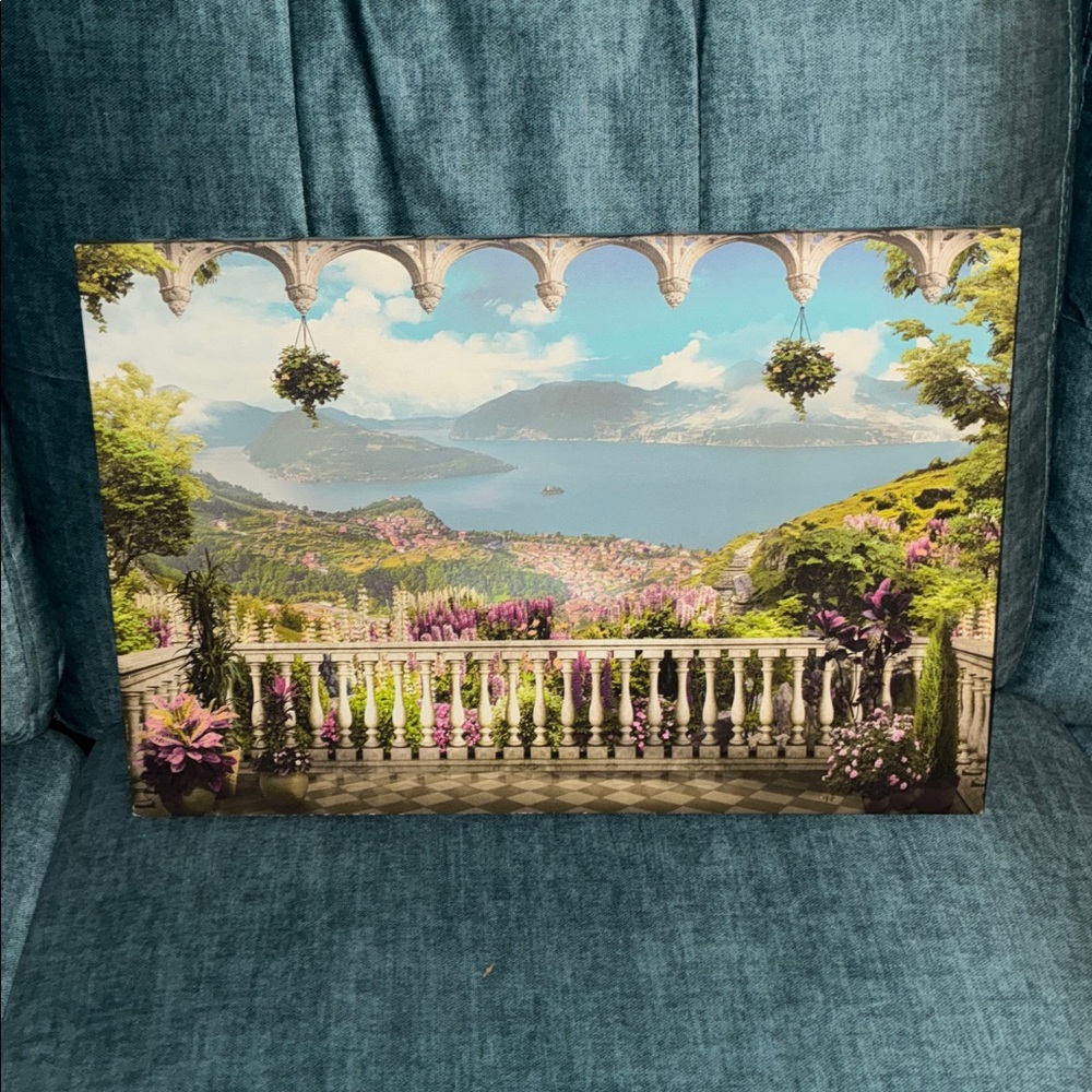 Scenic Balcony Canvas Art Sz 18” W x 12” L
